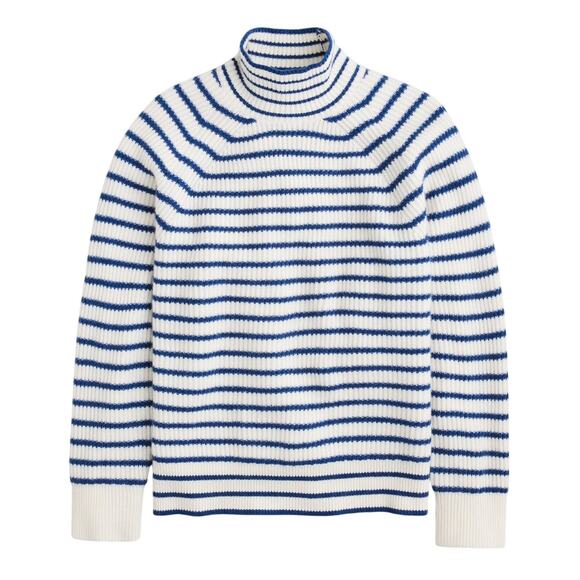 J.Crew Sweaters - J.Crew Ribbed Snow Indigo Turtleneck Sweater Size XS